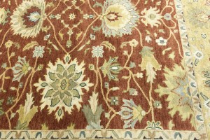 Rust Floral Osh Chobi 8X10 Peshawar Oriental Rug