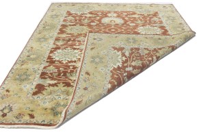 Rust Floral Osh Chobi 8X10 Peshawar Oriental Rug