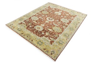 Rust Floral Osh Chobi 8X10 Peshawar Oriental Rug