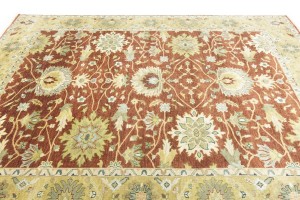Rust Floral Osh Chobi 8X10 Peshawar Oriental Rug