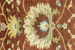 Rust Floral Osh Chobi 8X10 Peshawar Oriental Rug