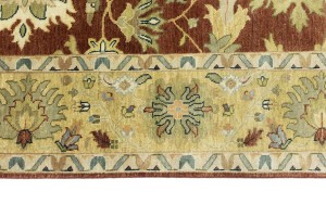 Rust Floral Osh Chobi 9X12 Peshawar Oriental Rug