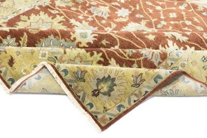Rust Floral Osh Chobi 9X12 Peshawar Oriental Rug
