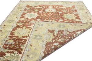 Rust Floral Osh Chobi 9X12 Peshawar Oriental Rug