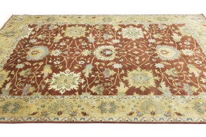Rust Floral Osh Chobi 9X12 Peshawar Oriental Rug