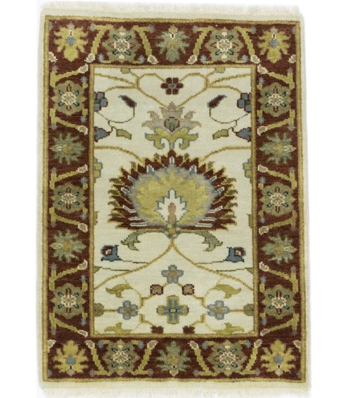 Cream Floral Osh Chobi 2X3 Peshawar Oriental Rug