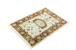 Cream Floral Osh Chobi 2X3 Peshawar Oriental Rug