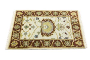 Cream Floral Osh Chobi 2X3 Peshawar Oriental Rug