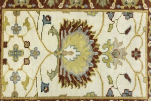 Cream Floral Osh Chobi 2X3 Peshawar Oriental Rug