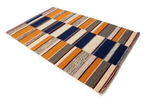 Multicolored Stripes 5X8 Hand-Tufted Modern Rug