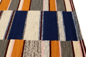 Multicolored Stripes 5X8 Hand-Tufted Modern Rug