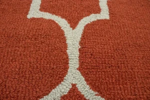 Rusty Red Trellis 5X8 Hand-Tufted Modern Rug