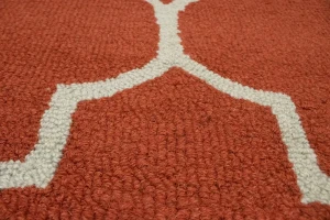 Rusty Red Trellis 5X8 Hand-Tufted Modern Rug
