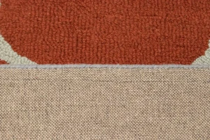 Rusty Red Trellis 5X8 Hand-Tufted Modern Rug