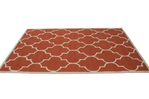 Rusty Red Trellis 5X8 Hand-Tufted Modern Rug