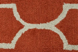 Rusty Red Trellis 5X8 Hand-Tufted Modern Rug