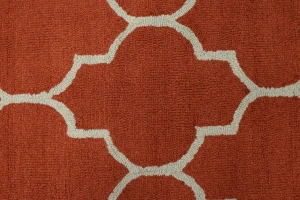 Rusty Red Trellis 5X8 Hand-Tufted Modern Rug
