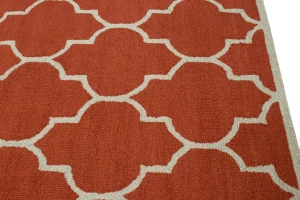 Rusty Red Trellis 5X8 Hand-Tufted Modern Rug
