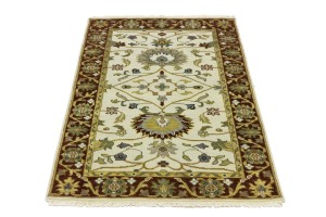 Cream Floral Osh Chobi 3X5 Peshawar Oriental Rug