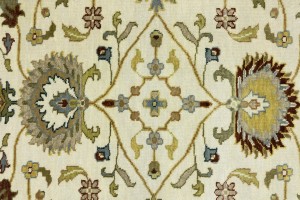 Cream Floral Osh Chobi 3X5 Peshawar Oriental Rug