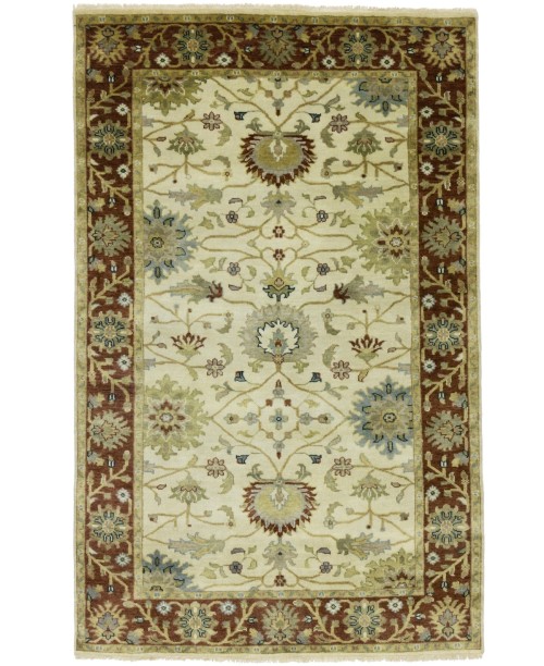 Cream Floral Osh Chobi 5X8 Peshawar Oriental Rug