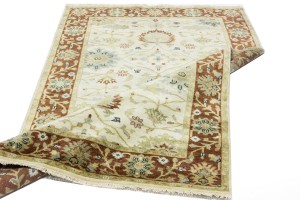 Cream Floral Osh Chobi 5X8 Peshawar Oriental Rug