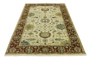 Cream Floral Osh Chobi 5X8 Peshawar Oriental Rug