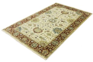Cream Floral Osh Chobi 5X8 Peshawar Oriental Rug