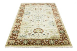 Cream Floral Osh Chobi 5X8 Peshawar Oriental Rug