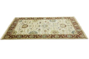 Cream Floral Osh Chobi 5X8 Peshawar Oriental Rug