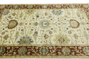 Cream Floral Osh Chobi 5X8 Peshawar Oriental Rug