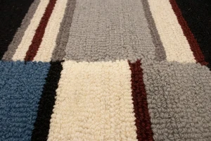 Multicolored Stripes 5X8 Hand-Tufted Modern Rug