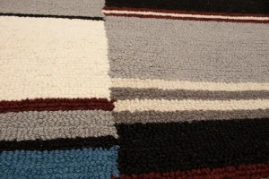 Multicolored Stripes 5X8 Hand-Tufted Modern Rug