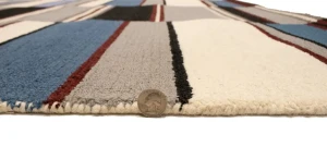 Multicolored Stripes 5X8 Hand-Tufted Modern Rug