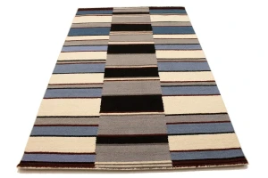 Multicolored Stripes 5X8 Hand-Tufted Modern Rug