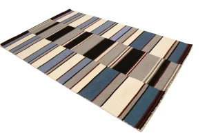 Multicolored Stripes 5X8 Hand-Tufted Modern Rug