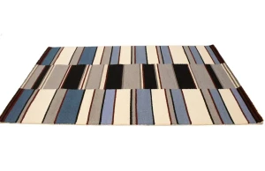 Multicolored Stripes 5X8 Hand-Tufted Modern Rug