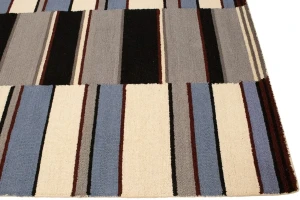 Multicolored Stripes 5X8 Hand-Tufted Modern Rug