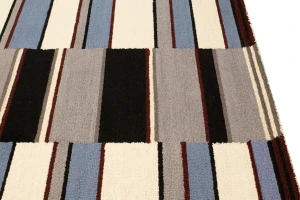 Multicolored Stripes 5X8 Hand-Tufted Modern Rug