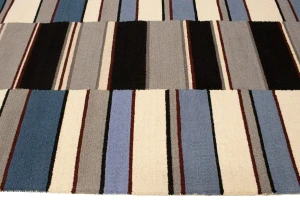 Multicolored Stripes 5X8 Hand-Tufted Modern Rug