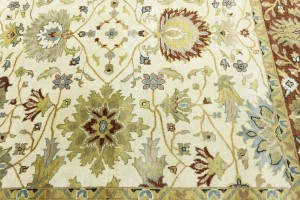 Cream Floral Osh Chobi 8X10 Peshawar Oriental Rug