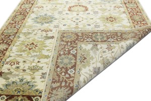 Cream Floral Osh Chobi 8X10 Peshawar Oriental Rug