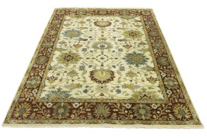 Cream Floral Osh Chobi 8X10 Peshawar Oriental Rug