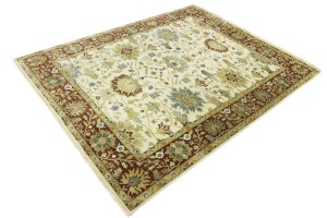 Cream Floral Osh Chobi 8X10 Peshawar Oriental Rug