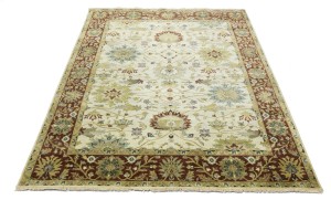 Cream Floral Osh Chobi 8X10 Peshawar Oriental Rug