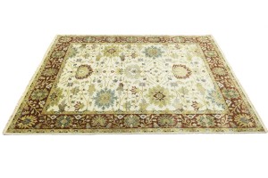 Cream Floral Osh Chobi 8X10 Peshawar Oriental Rug
