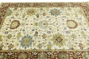 Cream Floral Osh Chobi 8X10 Peshawar Oriental Rug