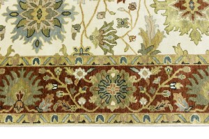 Cream Floral Osh Chobi 9X12 Peshawar Oriental Rug