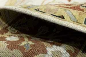 Cream Floral Osh Chobi 9X12 Peshawar Oriental Rug