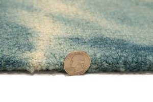 Dark Teal Tie-Dye 5X8 Hand-Tufted Modern Rug